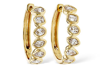 K321-37186: EARRINGS 1.10 TW FANCY CUT DIAS