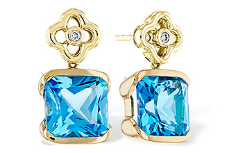 K321-37222: EARRINGS 5.34 TW BLUE TOPAZ 5.36 TGW (8MM BT)