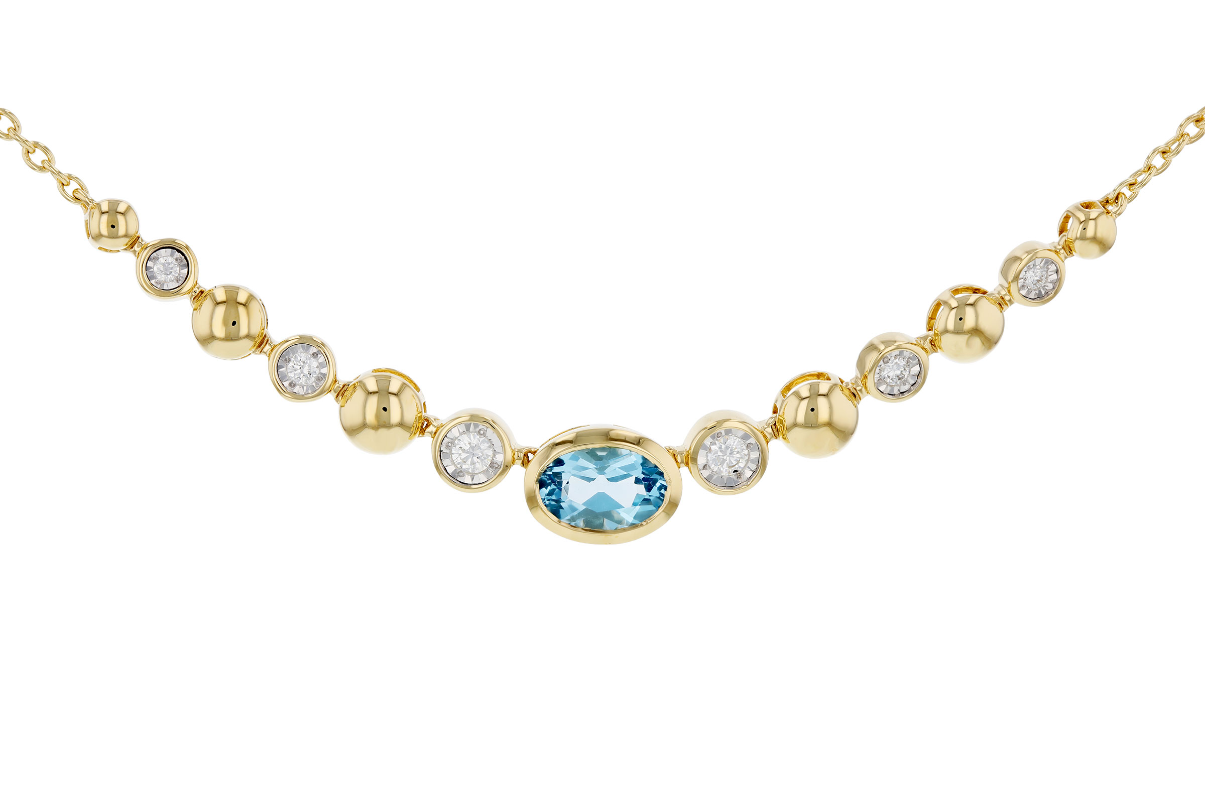 K321-38150: NECKLACE .83 SWISS BLUE TOPAZ .95 TGW (17")