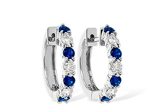 L046-85386: EARRINGS .64 SAPP 1.05 TGW