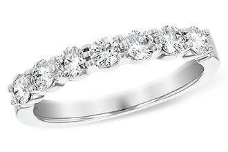 L138-69995: LDS DIA WED RG .75 TW (7 STONES)