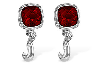L229-62713: EARRINGS 2.36 GARNET 2.40 TGW