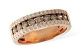 L233-22722: LDS WED RG .64 BROWN DIAS .97 TW