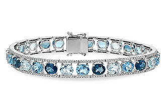 L235-02650: BRACELET 16.54 BLUE TOPAZ 17.78 TGW