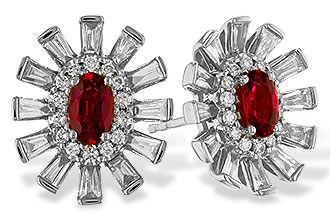 L319-62659: EARR .58 TW RUBY 1.30 TGW (5x3MM RUBY)