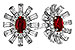 L319-62659: EARR .58 TW RUBY 1.30 TGW (5x3MM RUBY)