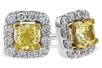L320-49950: EARR .38 FANCY YELLOW DIAMONDS .54 TW