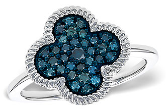 L320-50895: LDS DIA RG .33 TW BLUE DIAMONDS
