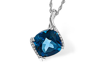 L320-52695: NECK 4.42 LONDON BLUE TOPAZ 4.50 TGW (10MM LBT)