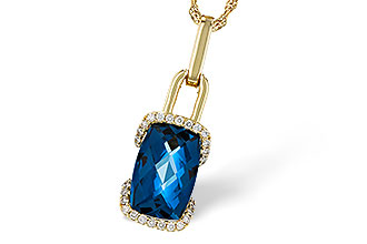 L320-54486: NECK 3.75 LONDON BLUE TOPAZ 3.90 TGW (12x8MM LBT)