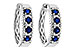 L320-54522: EARRINGS .56 TW SAPP .68 TGW