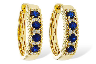 L320-54522: EARRINGS .56 TW SAPP .68 TGW