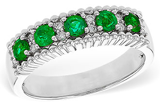 L320-54531: LDS WED RG .48 TW EMERALD .60 TGW