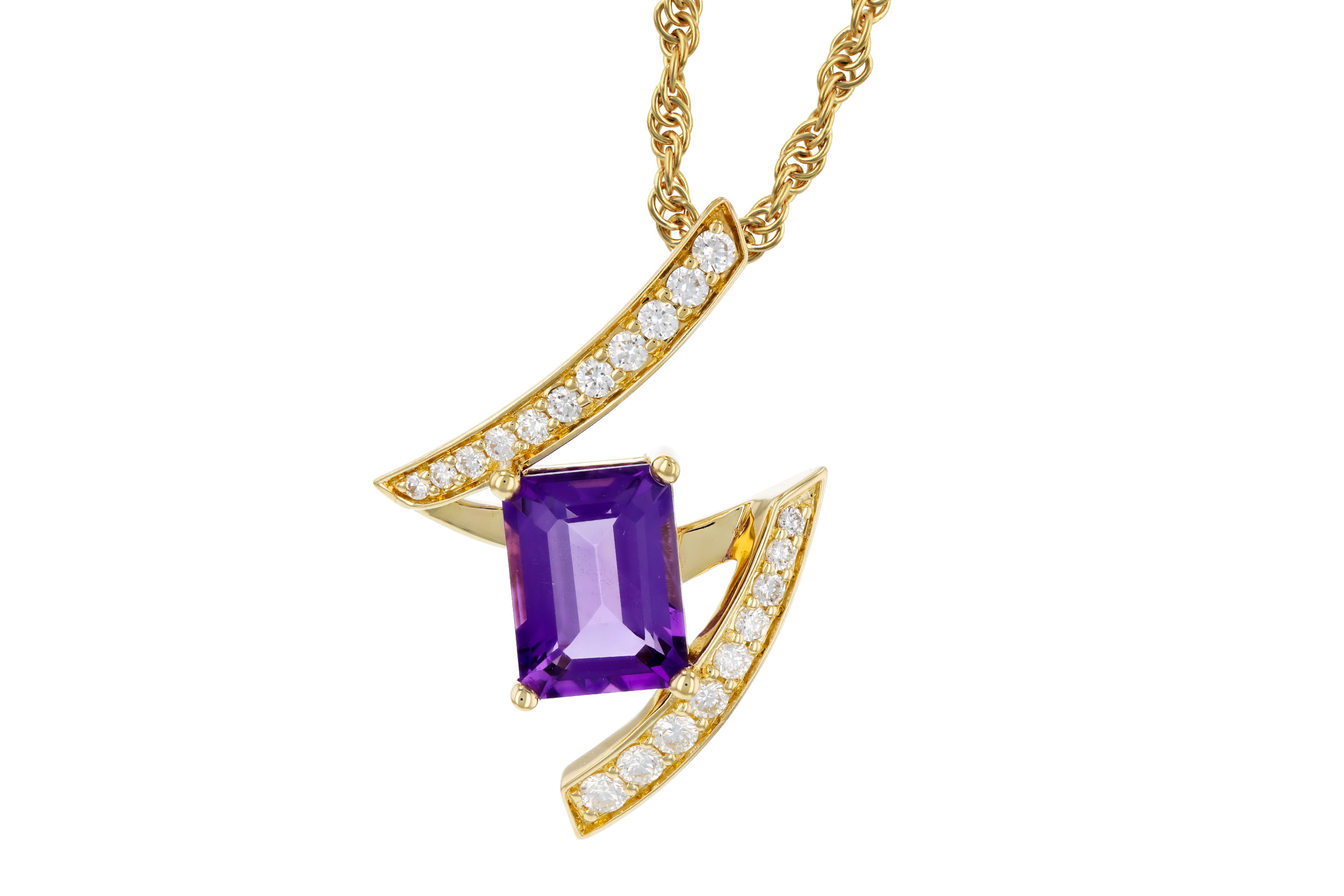 L321-39968: NECKLACE 1.36 AMETHYST 1.56 TGW (8x6MM AMY)
