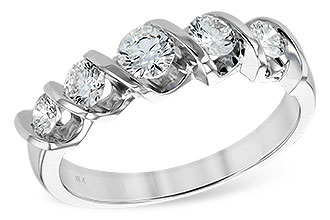 M138-70822: LDS DIA WED RING .75 TW