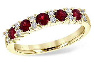 M235-92722: LDS WED RG .66 RUBY .83 TGW