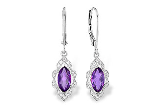 M318-72640: EARR .92 TW AMETHYST 1.07 TGW