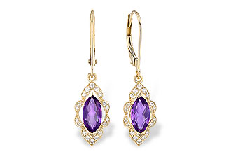 M318-72640: EARR .92 TW AMETHYST 1.07 TGW