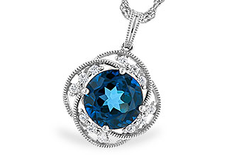 M319-58159: NECK 2.90 LONDON BLUE TOPAZ 3.05 TGW (9MM LBT)