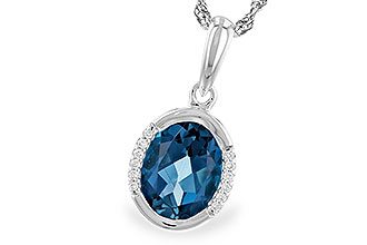 M319-59068: NECK 1.90 TW LONDON BLUE TOPAZ 1.93 TGW (9x7 LBT)