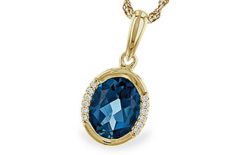 M319-59068: NECK 1.90 TW LONDON BLUE TOPAZ 1.93 TGW (9x7 LBT)