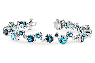 M319-59922: BRACELET 15.65 TW BLUE TOPAZ 15.95 TGW