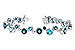 M319-59922: BRACELET 15.65 TW BLUE TOPAZ 15.95 TGW