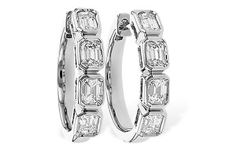 M319-60822: EARRINGS 1.10 TW EMERALD CUTS