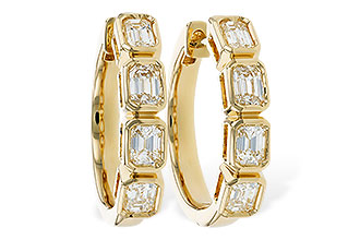 M319-60822: EARRINGS 1.10 TW EMERALD CUTS
