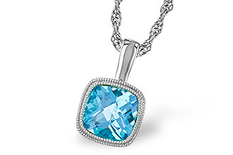 M319-60904: NECKLACE 1.10 CT BLUE TOPAZ