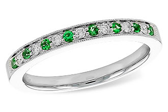 M319-63631: LDS WED RG .07 EMERALD .16 TGW