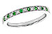 M319-63631: LDS WED RG .07 EMERALD .16 TGW