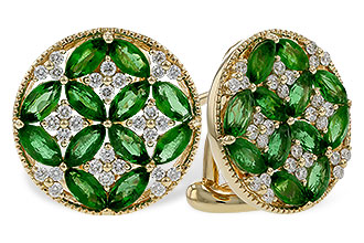 M320-49013: EARRINGS 1.66 TW EMERALD 1.96 TGW