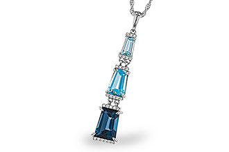 M320-49940: NECKLACE 2.60 TW BLUE TOPAZ 2.65 TGW