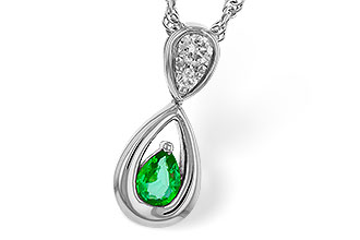 M320-49959: NECKLACE .10 EMERALD .16 TGW (4x3 EMER)