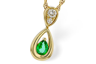 M320-49959: NECKLACE .10 EMERALD .16 TGW (4x3 EMER)