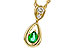 M320-49959: NECKLACE .10 EMERALD .16 TGW (4x3 EMER)