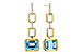 M320-50831: EARRINGS 3.20 BLUE TOPAZ 3.32 TGW (8x6MM BT)