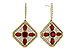 M320-50840: EARRINGS .99 TW RUBY 1.42 TGW