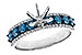 M320-50877: LDS SEMI DIA RG .72 BLUE DIAS .92 TW
