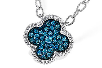M320-50886: NECKLACE .33 TW BLUE DIAMONDS