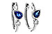 M320-50904: EARRINGS .51 SAPPHIRE .57 TGW