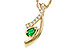 M320-51740: NECKLACE .17 EMERALD .34 TGW (5x3 EMER)