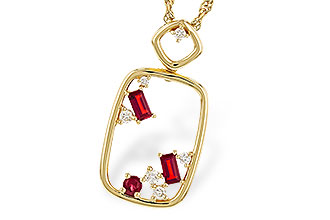 M320-51768: NECKLACE .33 TW RUBY .44 TGW