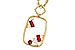 M320-51768: NECKLACE .33 TW RUBY .44 TGW