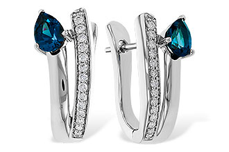 M320-52704: EARR .88 LONDON BLUE TOPAZ 1.08 TGW (6x4MM LBT)