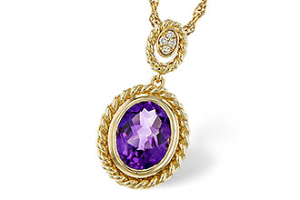 M320-54486: NECKLACE 1.38 AMETHYST 1.40 TGW (9x7MM AMY)