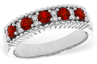 M320-54522: LDS WED RG .60 TW RUBY .72 TGW