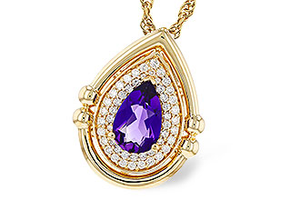 M321-37231: NECKLACE .70 AMETHYST .86 TGW (8x5MM AMY)