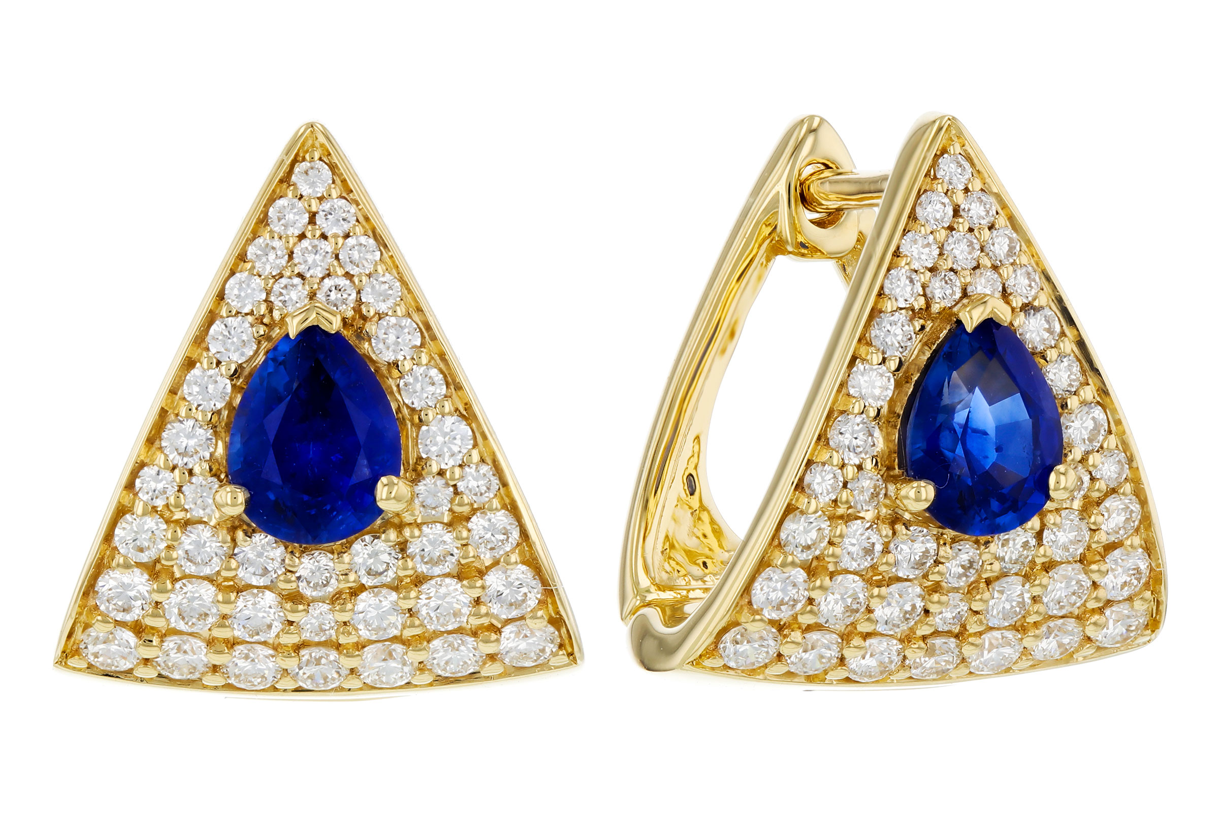 M321-39068: EARRINGS .65 TW SAPPHIRE 1.20 TGW (5x4MM SA)
